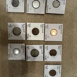 10 coins 7 Botswana 2 Brazel 1 Bolevia